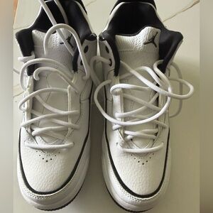Jordan Boys White and Black Sneakers